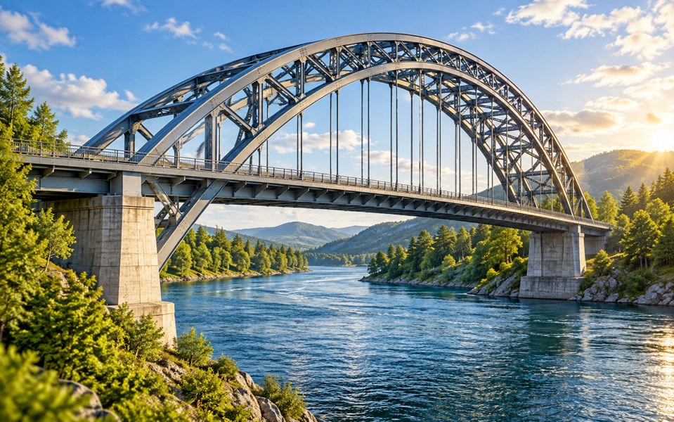 Illustrazione di un ponte ad arco